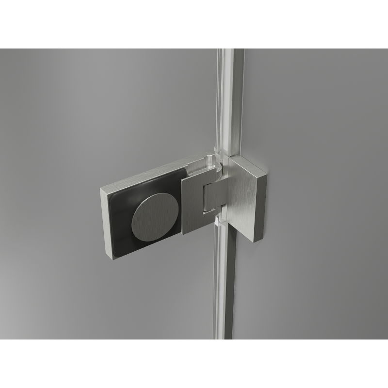 Mexen Lunar-F L porte de douche pliantes à droite 140 cm, transparent, nickel brossé - 836SL-140-050-97-00-P
