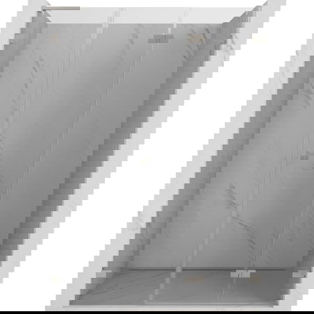 Mexen Lunar-F L porte de douche pliante droite 145 cm, transparent, nickel brossé - 836SL-145-050-97-00-P