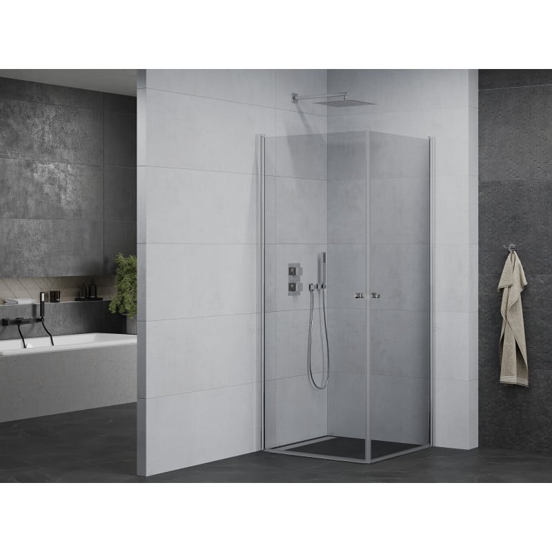 Mexen Pretoria Duo cabine de douche pivotante 90 x 90 cm, transparent, chrome - 852-090-090-02-00