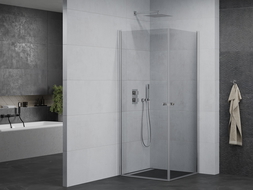 Mexen Pretoria Duo cabine de douche pivotante 90 x 90 cm, transparent, chrome - 852-090-090-02-00