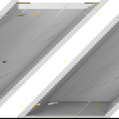 Mexen Lunar L porte de douche pivotante gauche 125 cm, transparent, doré - 834SL-125-050-50-00-L