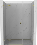 Mexen Lunar L porte de douche pivotante gauche 135 cm, transparent, doré - 834SL-135-050-50-00-L