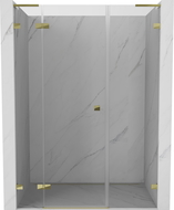Mexen Lunar L porte de douche pivotante gauche 145 cm, transparent, or - 834SL-145-050-50-00-L