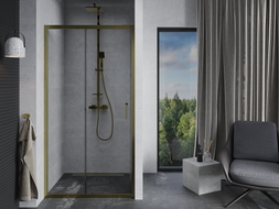 Mexen Apia porte de douche coulissante 90 cm, transparente, dorée - 845-090-000-50-00