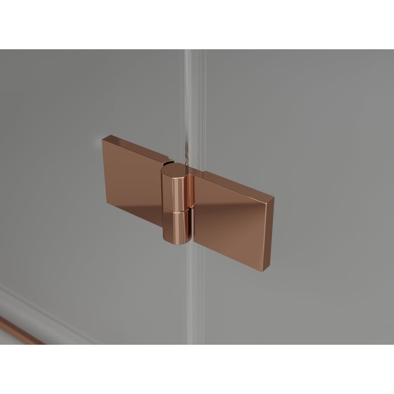 Mexen Lunar porte de douche pivotante gauche 130 cm, transparent, or rose - 834S-130-050-60-00-L