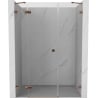 Mexen Lunar porte de douche pivotante gauche 150 cm, transparent, or rose - 834S-150-050-60-00-L