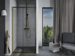 Mexen Apia porte de douche coulissante 115 cm, transparent, dorée - 845-115-000-50-00