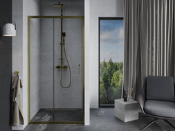Mexen Apia porte de douche coulissante 120 cm, transparent, dorée - 845-120-000-50-00