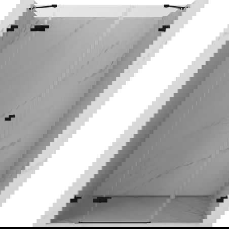 Mexen Lunar porte de douche pivotante gauche 140 cm, transparent, noir - 834S-140-050-70-00-L