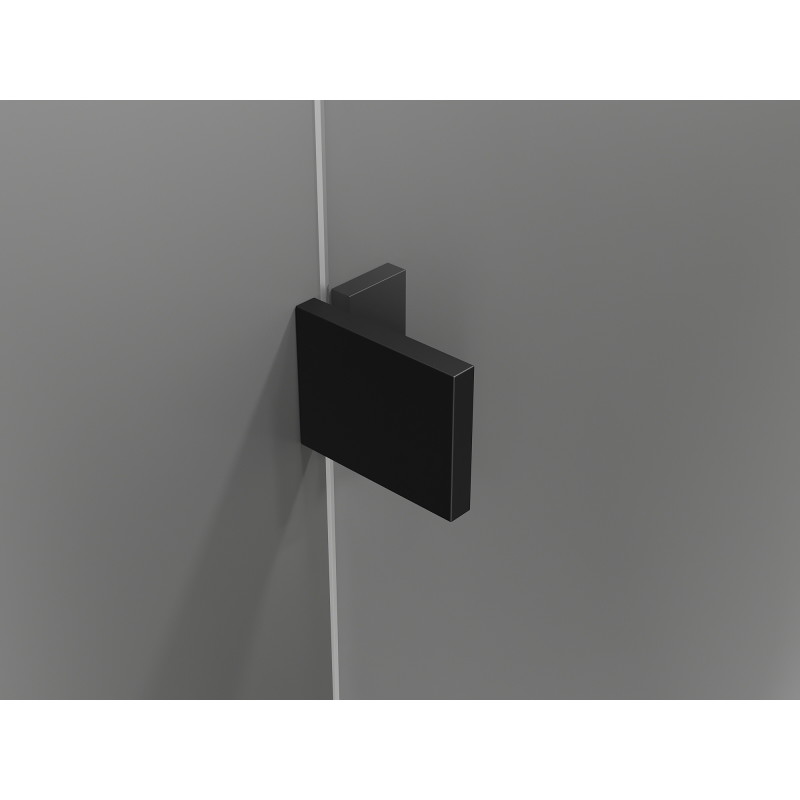 Mexen Lunar porte de douche pivotante gauche 150 cm, transparent, noir - 834S-150-050-70-00-L
