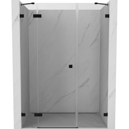 Mexen Lunar porte de douche pivotante gauche 155 cm, transparent, noir - 834S-155-050-70-00-L