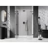 Mexen Lunar porte de douche pivotante gauche 155 cm, transparent, noir - 834S-155-050-70-00-L