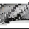 Mexen Lunar porte de douche battante gauche 155 cm, transparent, noir - 834S-155-050-70-00-L