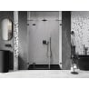Mexen Lunar porte de douche pivotante gauche 155 cm, transparent, noir - 834S-155-050-70-00-L