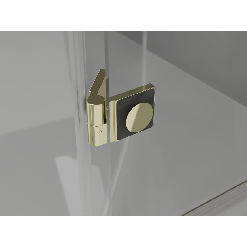 Mexen Lunar L porte de douche pivotante gauche 160 cm, transparent, doré - 834SL-160-050-50-00-L