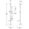 Mexen DQ70 ensemble de douche coulissant, gris fusil brossé - 785704581-66