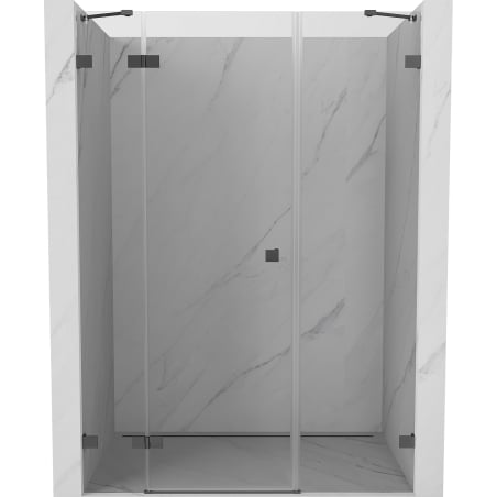 Mexen Lunar porte de douche pivotante gauche 145 cm, transparent, gun metal - 834S-145-050-95-00-L