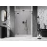 Mexen Lunar porte de douche pivotante gauche 145 cm, transparent, gun metal - 834S-145-050-95-00-L