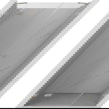 Mexen Lunar porte de douche pivotante gauche 125 cm, transparent, nickel brossé - 834S-125-050-97-00-L