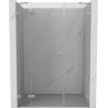 Mexen Lunar portes de douche pivotantes gauche 135 cm, transparentes, nickel brossé - 834S-135-050-97-00-L