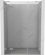 Mexen Lunar portes de douche pivotantes gauche 135 cm, transparentes, nickel brossé - 834S-135-050-97-00-L