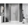 Mexen Lunar portes de douche pivotantes gauche 135 cm, transparentes, nickel brossé - 834S-135-050-97-00-L