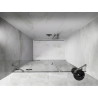 Mexen Lunar portes de douche pivotantes gauche 135 cm, transparentes, nickel brossé - 834S-135-050-97-00-L