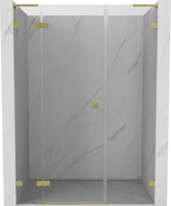 Mexen Lunar L porte de douche pivotante gauche 125 cm, transparent, doré brossé - 834SL-125-050-55-00-L