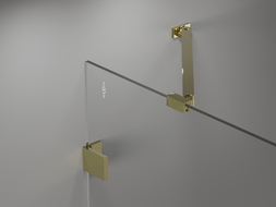 Mexen Lunar pare-douche à 1 volet 70 x 150 cm, transparent, doré - 897-070-000-50-00