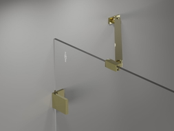 Mexen Lunar paroi de douche 1-volet 70 x 150 cm, transparent, doré - 897-070-000-50-00