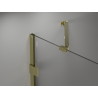 Mexen Lunar paroi de baignoire à 1 vantail 90 x 150 cm, transparent, doré - 897-090-000-50-00