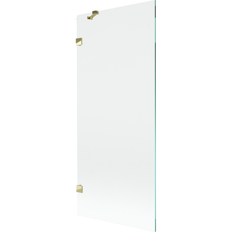 Mexen Lunar paroi de baignoire à 1 vantail 80 x 150 cm, transparent, doré - 897-080-000-50-00