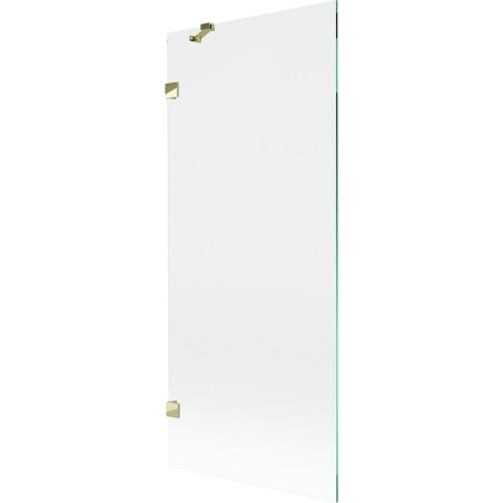 Mexen Lunar paroi de baignoire à 1 vantail 80 x 150 cm, transparent, doré - 897-080-000-50-00