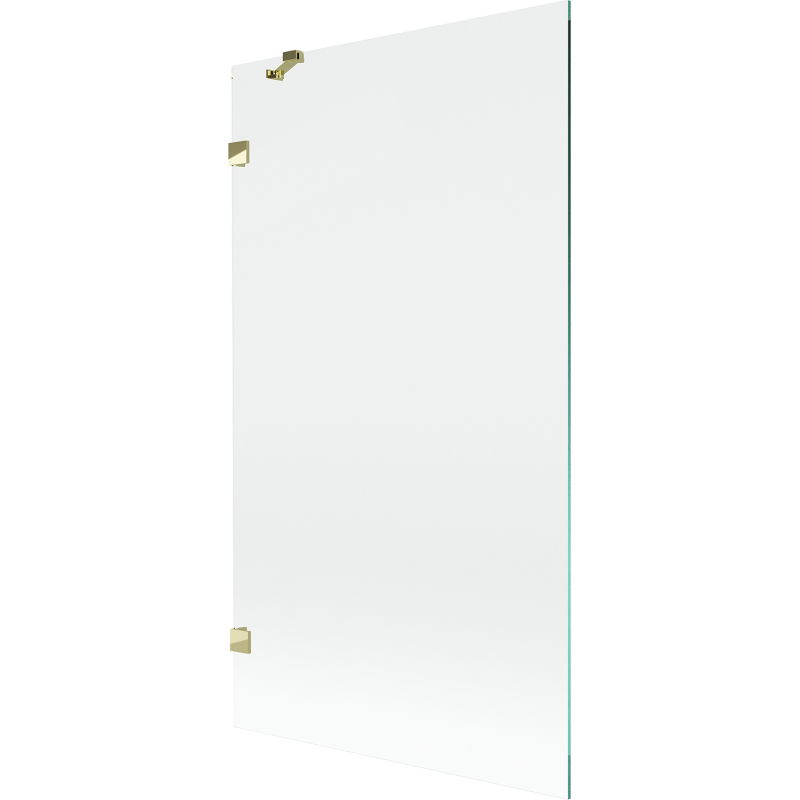 Paroi de douche pliante à 1 volet Mexen Lunar 100 x 150 cm, transparent, doré - 897-100-000-50-00