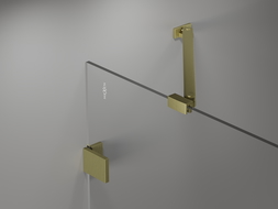 Mexen Lunar paroi de douche 1-volet 70 x 150 cm, transparent, doré brossé - 897-070-000-55-00