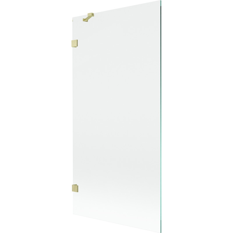 Mexen Lunar paroi de baignoire à 1 vantail 90 x 150 cm, transparent, doré brossé - 897-090-000-55-00