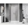Mexen Lunar porte de douche battante gauche 140 cm, transparent, nickel brossé - 834S-140-050-97-00-L
