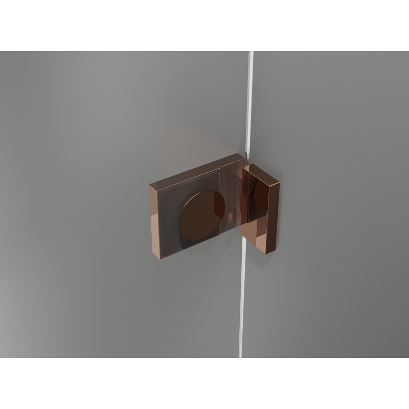 Mexen Lunar paroi de douche à 1 volet 90 x 150 cm, transparent, or rose - 897-090-000-60-00