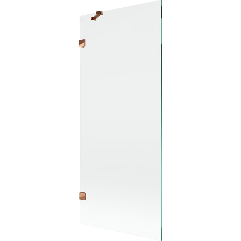 Mexen Lunar paroi de baignoire 1-volet 80 x 150 cm, transparent, or rose - 897-080-000-60-00