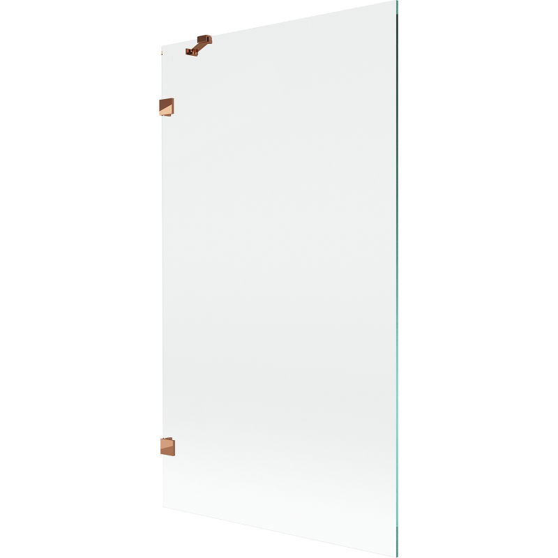 Mexen Lunar paravent de baignoire 1 volet 100 x 150 cm, transparent, or rose - 897-100-000-60-00