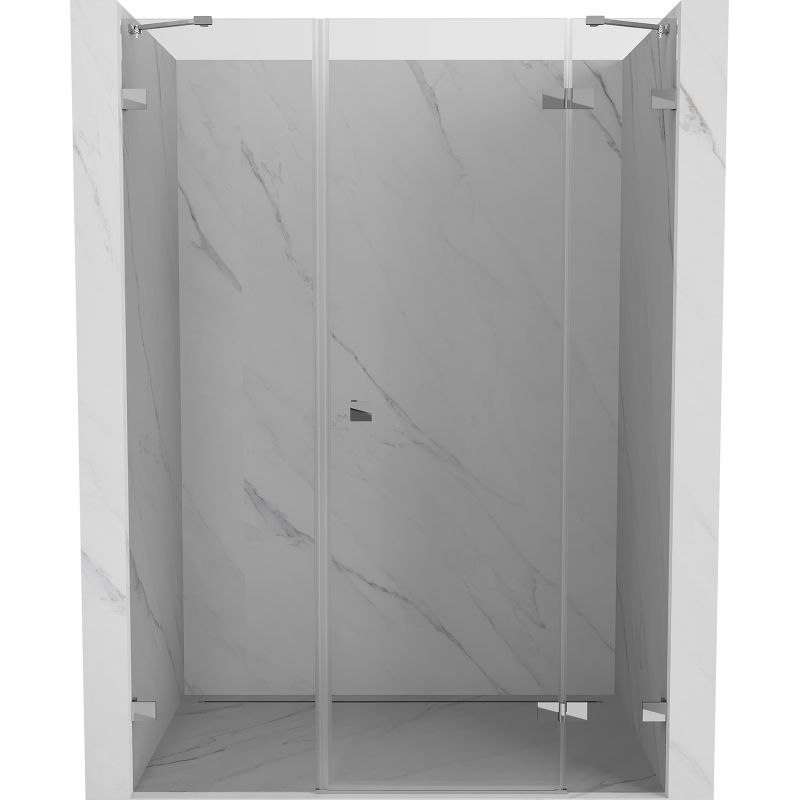 Mexen Lunar porte de douche battante droite 120 cm, transparent, chrome - 834S-120-050-01-00-P