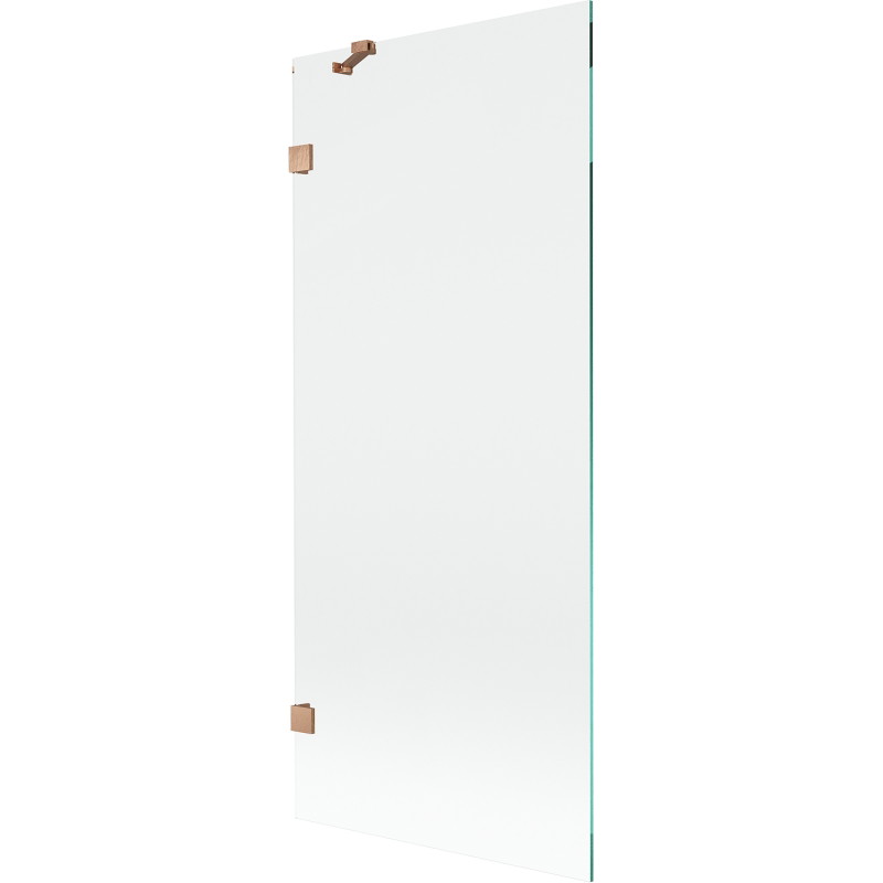 Mexen Lunar paroi de baignoire 1-volet 80 x 150 cm, transparent, cuivre brossé - 897-080-000-65-00
