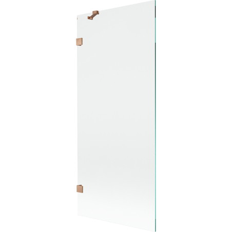 Mexen Lunar paroi de baignoire 1-volet 80 x 150 cm, transparent, cuivre brossé - 897-080-000-65-00