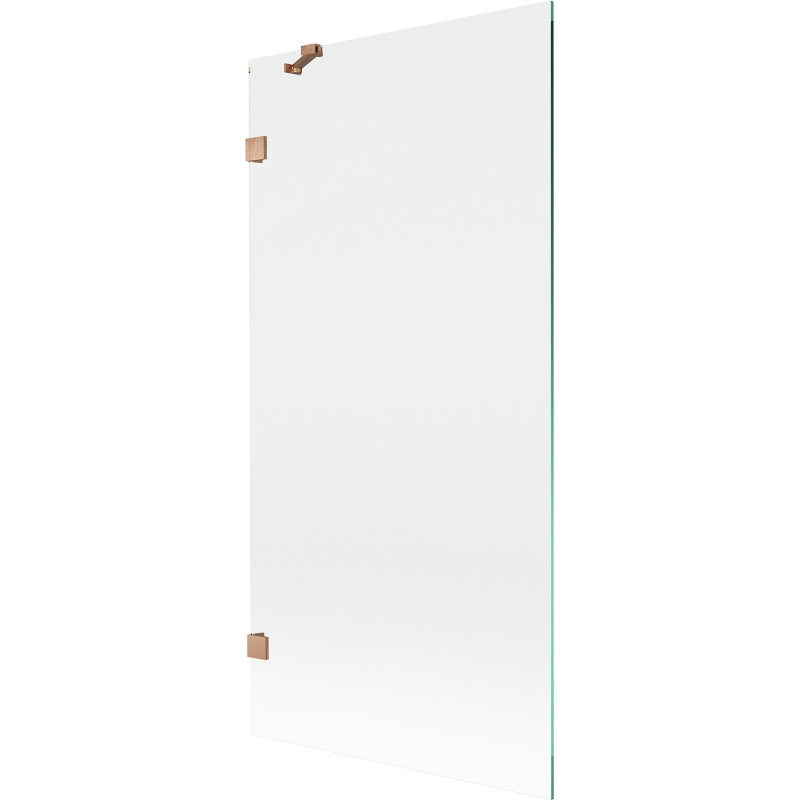 Mexen Lunar paroi de baignoire à 1 volet 90 x 150 cm, transparent, cuivre brossé - 897-090-000-65-00