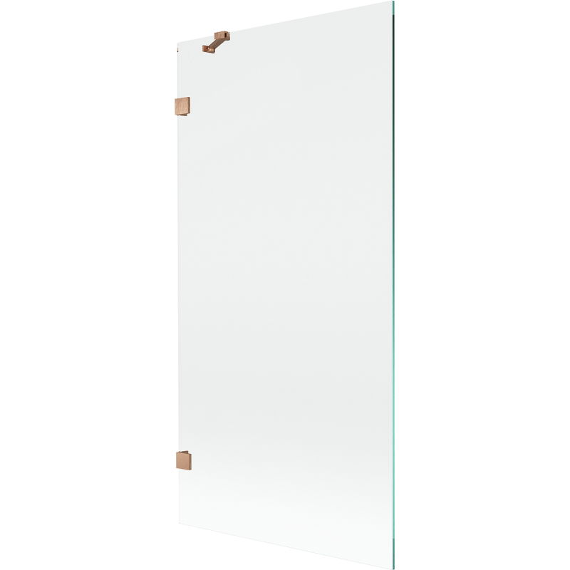 Pare-baignoire 1 vantail Mexen Lunar 90 x 150 cm, transparent, cuivre brossé - 897-090-000-65-00