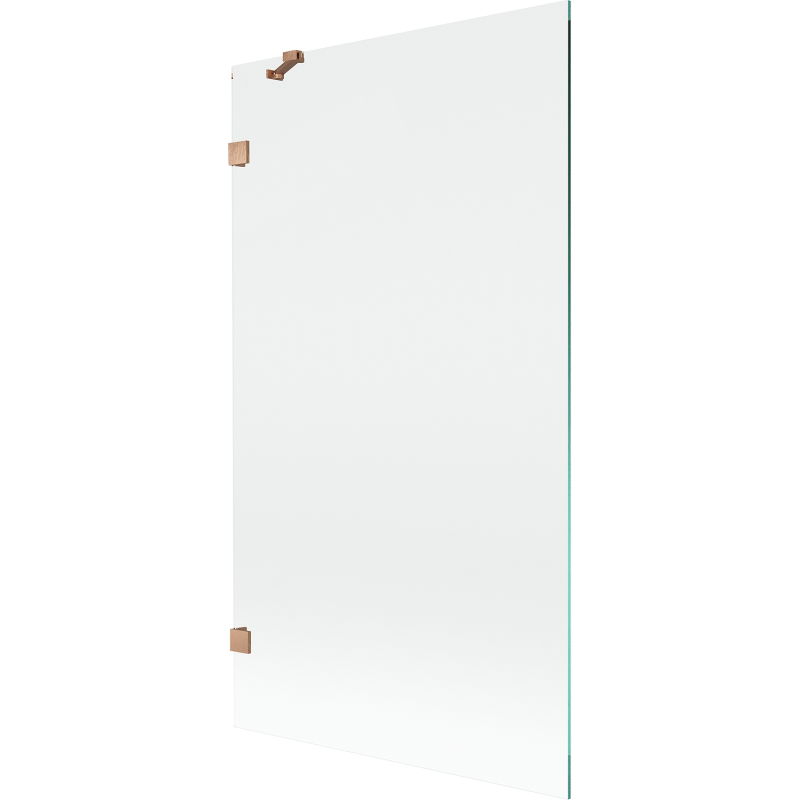 Mexen Lunar paroi de baignoire 1 vantail 100 x 150 cm, transparent, cuivre brossé - 897-100-000-65-00
