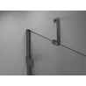 Mexen Lunar paroi de douche à 1 panneau 80 x 150 cm, transparent, gris canon brossé - 897-080-000-66-00