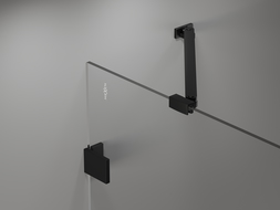 Paroi de bain Mexen Lunar 1 volet 80 x 150 cm, transparent, noir - 897-080-000-70-00