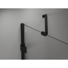 Mexen Lunar paroi de douche 1 volet 100 x 150 cm, transparent, noir - 897-100-000-70-00