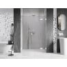 Mexen Lunar porte de douche battante droite 155 cm, transparent, blanc - 834S-155-050-20-00-P